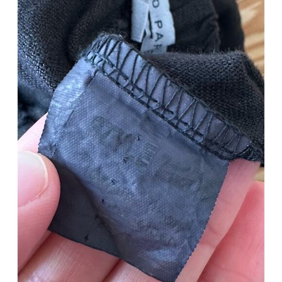 Tempo Paris 100% Linen Skirt Size Medium Women’s Black Pull On - Picture 5 of 7